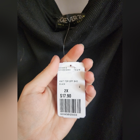 NWT Forever21+ Off-the-shoulder Sweater - Picture 3 of 3